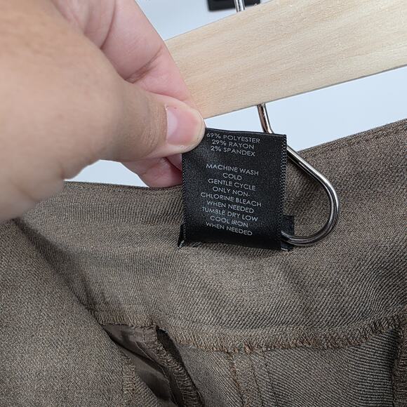 Ann Taylor Loft Julie Trousers Womens 12P Tan Curvy Dress Pants Slacks Classic - Picture 5 of 5